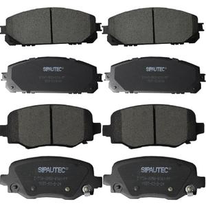 SIPAUTEC-Front & Rear Ceramic Brake Pads Replacement For 2014 2015 2016 2017 2018 2019 2020 2021 2022 Jeep Cherokee With Dual Piston Front Caliper