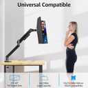 MOUNTUP Ultrawide Monitor Arm for Max 42 Inch Screen, Heavy Duty Monitor Desk Mount Support 4.4-33lbs, Computer Monitors Stand for Desk, VESA Mount with Clamp & Grommet Base