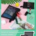 2 x 4 Pack Mini Cosmetic Bags for Lipsticks, Small Mesh Makeup Bag with Zipper for Home Office Purse Multipurpose Nylon Bag (Black)