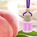 2 x Ikeda Car Air Freshener: Hanging Car Smell Air Freshener | 10ml Hanging Car Perfume | Long Lasting Fragrance | Strong Scents Diffuser for Auto Home (White Peach|Circular)