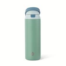 24oz Stainless Steel 2-in-1 Straw and Chug Water Bottle with Push Lid, Sage
