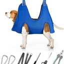 Kkiimatt Pet Dog Grooming Hammock Harness for Medium Dogs Nail Trimming, Dog Sling for Cutting Nails, Dog Hanging Holder Hanger for Clipping Nails with Nail Clippers, Nail File, Scissors
