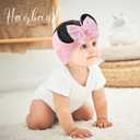 choicbaby Baby Girl Headbands Mouse Ears Headwrap with Sequin Polka Dot Bow Soft Stretchy Nylon Hair Bands for Newborn Infant Baby Toddler Girls- Pack of 4
