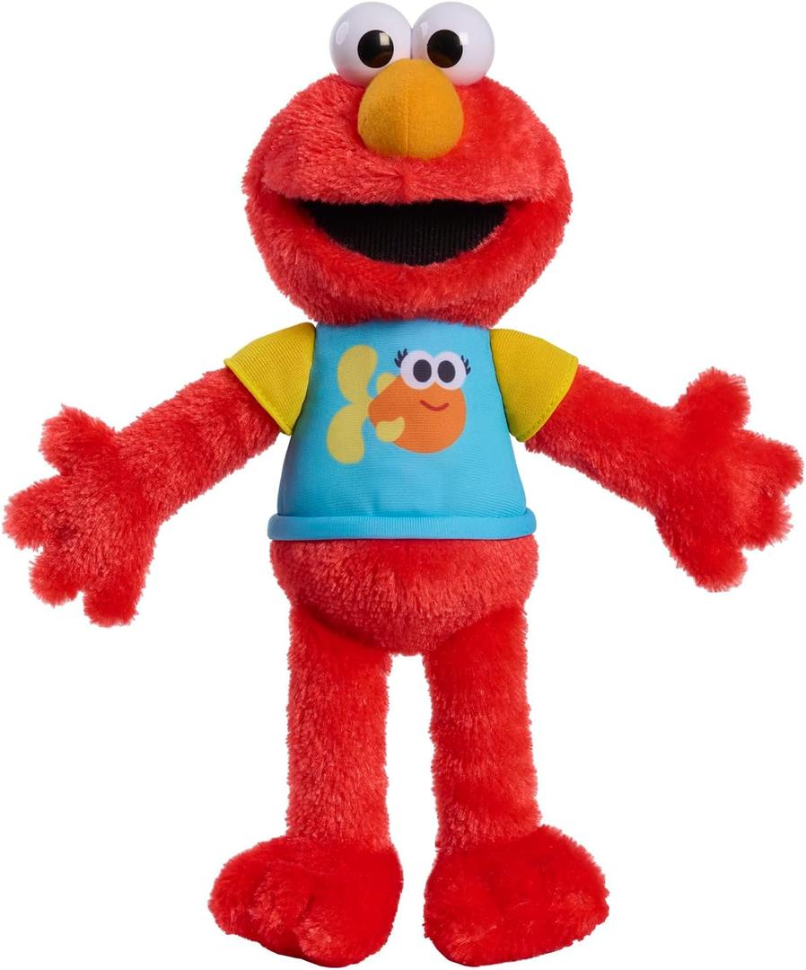 Sesame Street 13-inch Sing-Along Plush Elmo Stuffed Animal, Kids Toys for Ages 18 Month by Just Play