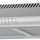 Midea MVU30W4AST 30 inch Under Cabinet Ducted/Ductless Convertible Slim Vent Durable Stainless Steel Kitchen Reusable Filter, 3 Speed Exhaust Fan and 2 LED Lights Range Hood