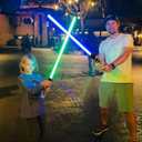 TOY Life Light Up Saber 2 Pack Light up Saber for Kids Extendable Light Up Toy Sword for Kids Lightsavers with Motion Sensitive FX Sound Dark Saber for Adults Kids Halloween Dress Up Parties Gifts