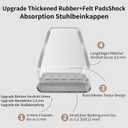 YSD 16PCS Chair Leg Floor Protectors, 0.75inch Small Transparent Chair Leg Caps for Tilt Chair Legs, Hardwood Floor Protectors for Furniture Legs with Felt Pads Sliders,No Scratches No Noise (Brown)