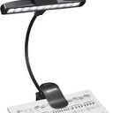 Kootek Music Stand Light, Eye Caring Clip-on Piano Lamp, 360° Flexible Gooseneck Adjustable Brightness USB Rechargeable for Sheet, Book Reading, Orchestra, Podium, Easel