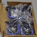 4 Inch Caster Wheels Heavy Duty Stem Caster 2000Lbs, Threaded Stem Casters 3/8"-16 x 1(Stem Diameter 3/8", Stem Length 1"), Swviel Locking Caster Set of 4, Industrial Castor Wheels for Cart,Furniture