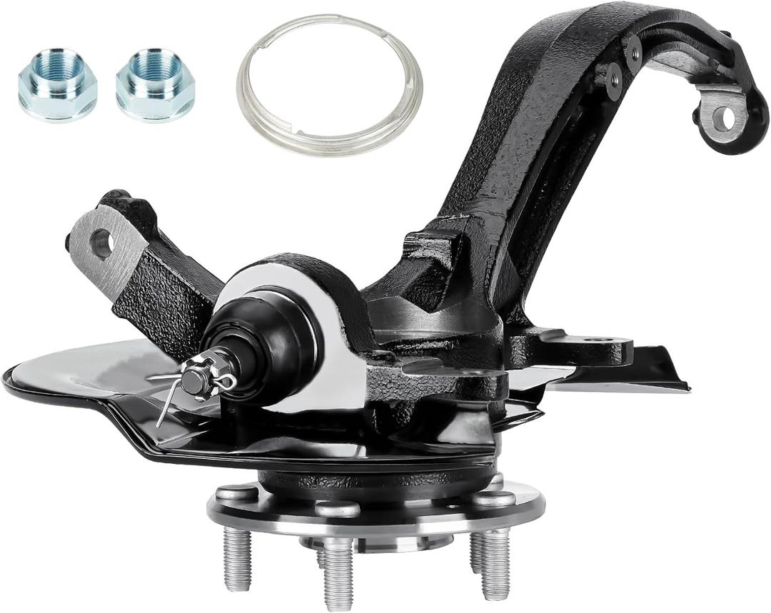 LK074 Front Driver Side Steering Knuckles & Wheel Bearing Hub Assembly for Honda Accord 2.4L 2003 2004 2005 2006 2007 (Automatic Transmission Only, 26 Spline), Left 698-401 44300-SDA-A52 44600-SDA-A00