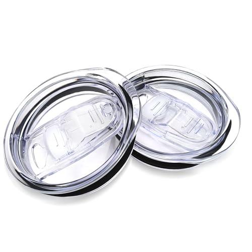 XccMe 20oz Skinny Tumbler Replacement Lids 2 Pack,Spill Proof Splash Resistant Silicone Sliding Covers,Straw Friendly, BPA Free