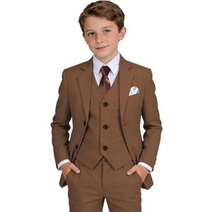 Boys Suit Kids Formal Tuxedo Suits for Boys Wedding Easter Outfits (White), Size: 12