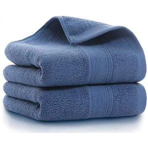 Lchkrep Bathroom Hand Towels (14x30 inch), Home Soft Cotton Super Soft Highly Absorbent Hand Towels for Bath, Hand, Face, Gym and Spa (Navy Blue,2 Pack)