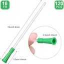 Nuanchu PVC Replacement Tubings Supplies Tubes Kit Clear Replacements Hose with Flexible Rounded End for Smooth Insert(16 FR,120 Pieces)