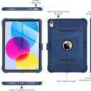 Soke Case for iPad (A16) 11th/10th Generation (11-Inch 2025/10.9-Inch 2022), with Screen Protector and Kickstands, Rugged Full Body Heavy Duty Shockproof Protective Cover - Black Navy