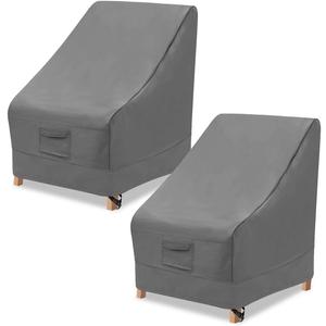 Vailge Outdoor High Back Chair Cover,Waterproof Patio Chair Covers,600D Heavy Duty Lawn Chair Covers Windproof Outdoor Furniture Chair Cover - (2 Pack - 35" L x 28W x 35" H , Grey)