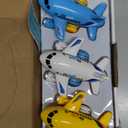 KIDSTHRILL Kids Airplane Toy for Boys & Girls. Set of Three Toy Airplanes with Flashing Lights, Music & Airplane Sound, Push and Go Toy Plane Gift Toys for Toddler Boys 2 3 4 5 6 7 Years Old & up (White, Gray, Yellow)