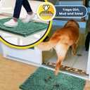 Muddy Mat 2-Piece Seafoam Green Medium 30"X19" AS-SEEN-ON-TV Highly Absorbent Microfiber Door Mat, Bath Mat and Pet Rug, Non Slip Thick Washable, Soft Chenille for Kitchen Bedroom Indoor and Outdoor