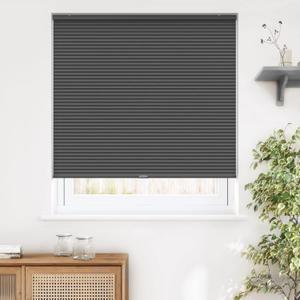 LazBlinds Cordless Cellular Shades, Blackout Privacy Honeycomb Shades for Home, Thermal Insulation Noise Reduction Blinds for Windows, 24'' W x 64'' H, Black, Pack Of 2