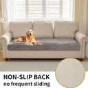 HAOMAIJIA Waterproof Couch Cover for Dogs Washable,Faux Fur Pet Couch Covers for Sofa,Soft Dog Bed Cover Non-Slip Couch Covers for 3 Cushion Couch Sofa Pet Friendly (Grey, 35" x 62")