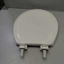 Mayfair Cameron Biscuit Toilet Seat, Non Slip Heavy Duty Wood, Easy Clean, Made in USA, Round