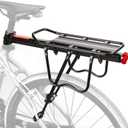 HOMEE Rear Bike Rack,Bike Cargo Racks Frame Aluminum Alloy Universal Adjustable Cycling Equipment Stand Footstock Bicycle Luggage Carrier with Tools and Reflector for 26"-29" Frames
