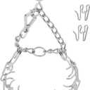 Prong Pinch Collar for Dogs with Quick Release Buckle, Adjustable Training Collar for Small Medium Large Dogs, Helps Prevent Dog from Pulling (3.8mm, Neck Size 27"-29"), Silver