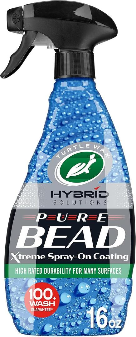 Turtle Wax Hybrid Solutions Pure Bead Car Coating Spray, 16 oz. (Pack of 1) | Clear Coat Paint Protection, Streak-Free, Safe for Glass, Metal, Plastics & More, Auto, Home & Marine Applications