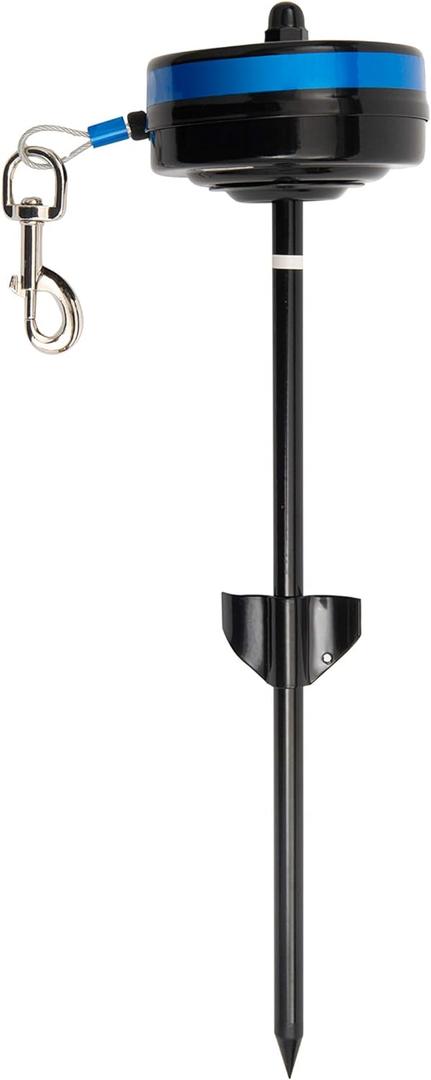 Lixit Bracket Mount and Stake Retractable Leash Tie Outs for Dogs (Stake, Medium) (Medium (Pack of 1))