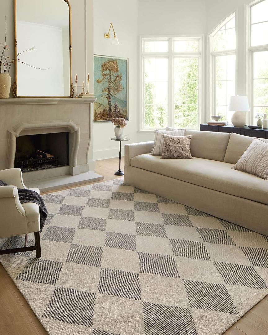 Loloi Chris Loves Julia Francis Collection FRA-01 Beige/Charcoal 2'-0" x 5'-0" Accent Rug