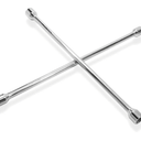 Powerbuilt 20-Inch Universal Lug Wrench, Metric and SAE 4-Way Cross Wrench, Size for 1/16" & 17mm, 3/4" & 19mm, 13/16" & 21mm, 7/8" & 22mm - 940559