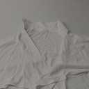GOBLES Womens Summer Short Sleeve Shirts V Neck Tie Knot Batwing Blouses Tops (X-Large, White)