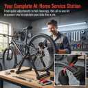 Bicycle Wheel Truing Stand Foldable Maintenance Tool Sturdy Frame Space Saving Design Adjustable Knob with Measurement Tools for Front and Rear Wheels Bike Repair Accessories