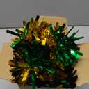 33FT St. Patrick's Day Tinsel Garland, Green Gold Metallic Twist Foil Tinsel Garland Hanging Garland for St. Patrick's Day Birthday Party Indoor Outdoor Decoration