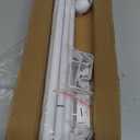 GXOACKJ Curtain Rods for windows 66-120 inch, 5/8 inch Decorative White Splicing Heavy Duty Metal Curtain Rod set with Brackets