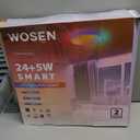 2 Pack 12 Inch Smart Ceiling Light Fixture, RGB LED Flush Mount Ceiling Light with Night Light, 24W 2400LM Ultra-Slim Ceiling Light with Remote, 16 Million DIY Colors, Works with Alexa/Google Home