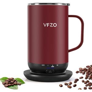 Self Heating Coffee Mug,High-Capacity- 18 oz, 180 Min Battery Life, Smart Heated Coffee MugSmart Mug, Simple Temperature Control Operation, Gifts for Family Members (Burgundy)