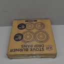 Electric Stove Drip Pans Set of 4 (2 x 6-Inch & 2 x 8-Inch) Replacement Stove Drip Pans for Electric Stove Compatible with Frigidaire, Kenmore, Tappan & More - Stove Burner Drip Pan Replacements (Silver)