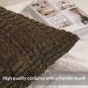 Aegero Pack of 2 Corduroy Decorative Throw Pillow Covers 12x20 InchSoft Striped Pillow Covers Modern Farmhouse Home Decor for Sofa Living Room Couch BedGreen