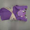 Giegxin Graduation Crochet Flower Bouquet Set, Class of 2026 Handmade Knitted Bouquet Artificial Flower of Rose Romantic Congrats Grad Gift for Her Girlfriend Mom Wedding Appreciation Gift(Purple)