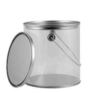 Maryland Clear Plastic Paint Can (48 oz.) 1 Pc. - Stylish & Durable Container, Perfect for Art, Crafts, DIY Projects, & Storage