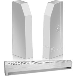 2 Pack End Caps for Baseboard Heater Covers, Includes Silicone Left and Right Radiator Cover, Fits Most Standard Baseboard Heaters, Easily Trim to Fit, Durable, Efficient Design (Height 7.75 inches)