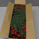4 Bundles 140 Pcs Artificial Christmas Flowers with Red Berry Stems, Fake Norfolk Pine Garland Branches for Winter Decor, Faux Christmas Garland Tree Picks and DIY Crafts (Pine Foliage)