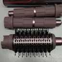 Shark FlexFusion Hair Straightener & Powerful Hair Dryer with Fusion Hair Brush, Ceramic Air Styler with Auto-Wrap Curlers & Concentrator, Ceramic Plates, Cosmic Blush HD641S