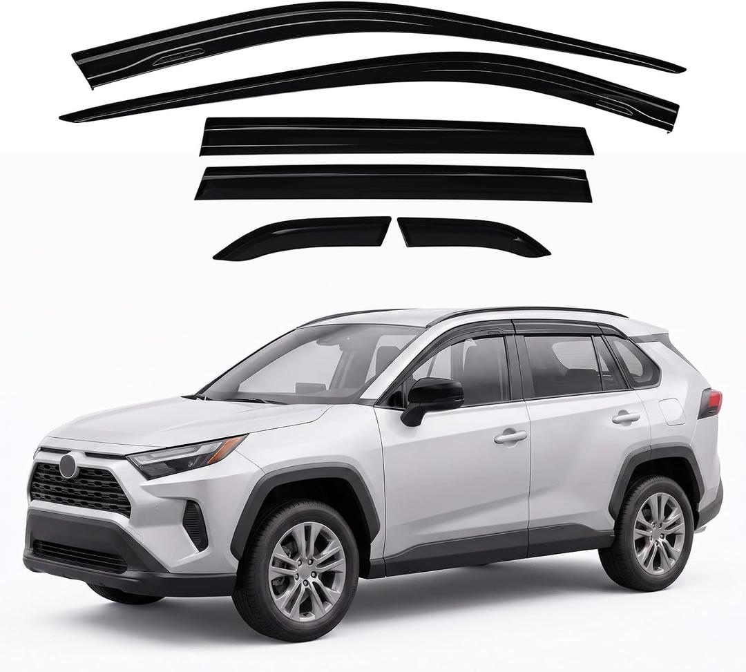 Window Visors Rain Guards Fit for Toyota Rav4 2026+ 6PCS Black Vent Visor