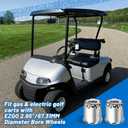 Golf Cart SS Wheel Center Cap Cover Fits 2.65" Dia Bore Wheel Rim SS Chrome Plastic Center Caps for EZGO Golf Cart Wheel-4 Packs