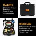 12V Electric Fuel Transfer Pump Set with 30 Gallons/H, Portable Gasoline Transfer Pump Kit with dual power cords/Fuel Pipe/Pulley Lead Pipe & Carrying Case Fit for Vehicles,Boats,Equipment (12V-Set)
