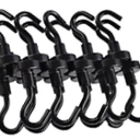 Magnetic Hooks 15x19mm Pack of 4 - Black Heavy Duty