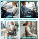 Ergonomic Seat Cushion,Office Chair Cushion with Lumbar Support Pillow,Car Orthopedic Seat Cushions,Designed for Sciatica,Tailbone,Back Pain Relief,for Office,Car,Truck,Home,Desk Chair