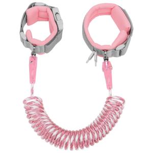 Dr.meter Kids Leash for Toddler, Reflective Anti Lost Wrist Link with Key & Lock, 8.2ft Safety Wristband Child Walking Harness for Supermarket Mall Airport Amusement Park Zoo Outdoor (Pink)
